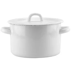 Кастрюля эмалированная 2л, без ободка, без рисунка 01-1610.1