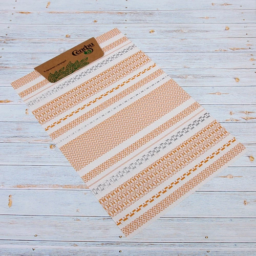 Салфетка на стол 4530см плетеная Полосы оранжевый_4