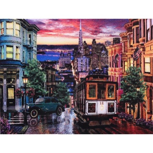 Алмазная мозаика в рулоне 3040см полная выкладка DIAMOND, Улочка_4