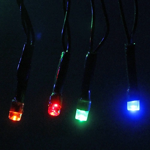 Гирлянда для дома  1,5м 12 ламп LED зелёный пров Мультицвет_13