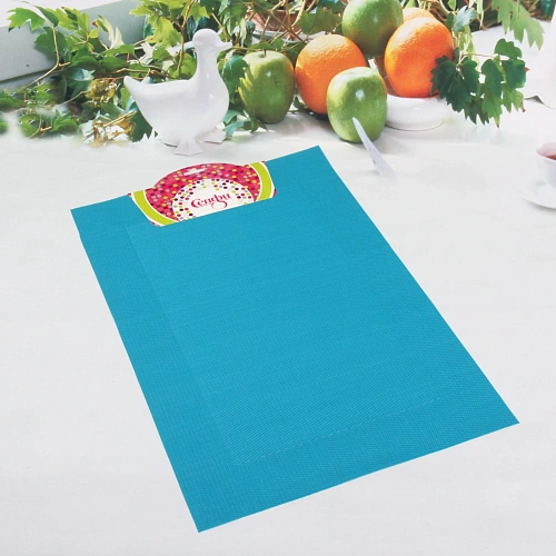 Салфетка на стол 3045см плетеная, Классика голубая_3