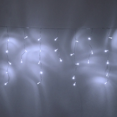 Гирлянда для дома БАХРОМА ш3м* в30/50 см 120 ламп LED, прозрачн.провод, 8 реж, IP-20, Белый (возможность соединения)
