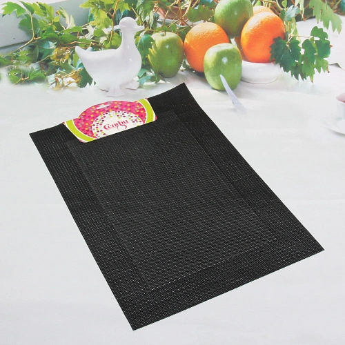 Салфетка на стол 3045см плетеная, Классика черная_3