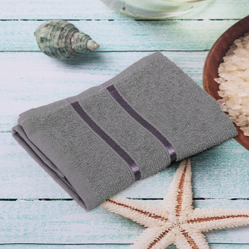 Полотенце махровое 3030см LUNA цвет серый 10330 плотность 360грм2_5