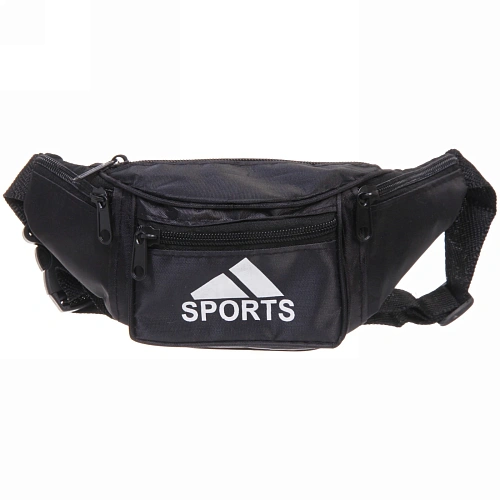 Сумка на пояс "Ultramarine - Sports Style", цвет черный, 4 кармана, 29*13*7см