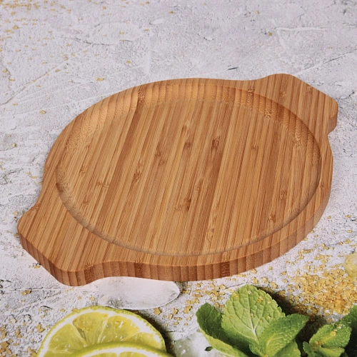 Поднос бамбуковый для подачи блюд SHEF 24см_4