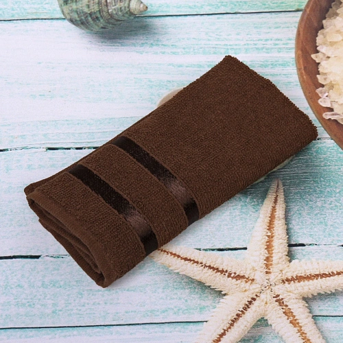 Полотенце махровое 3030см LUNA цвет темно-коричневый 04040 плотность 360грм2_5