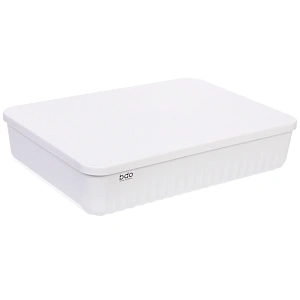 Корзина - органайзер с крышкой "БИСКОТТИ", цвет белый, 36.5*26*8см