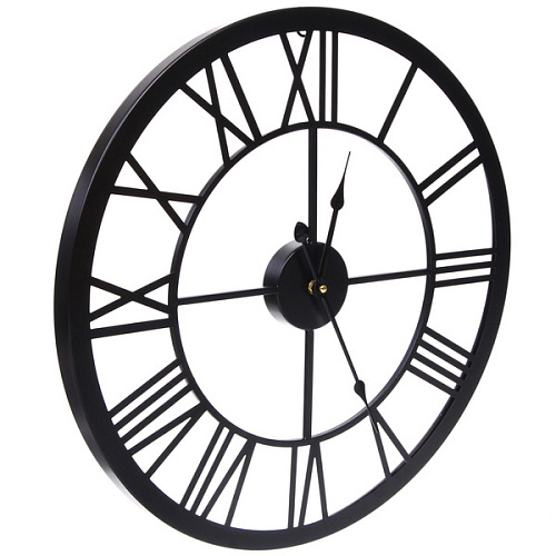 Часы настенные LOFT HOME  50см, черный металл_3