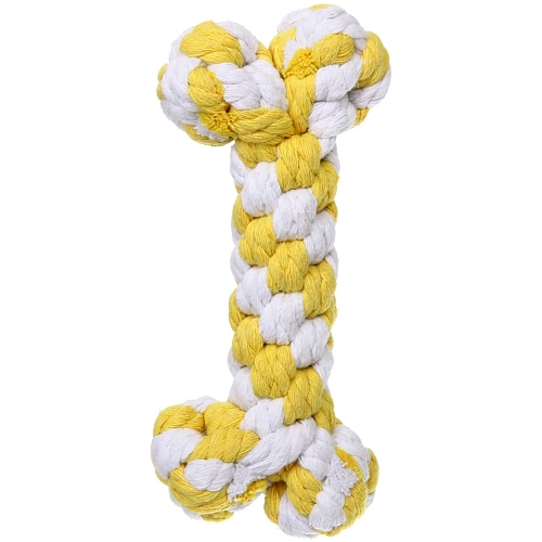 Игрушка - когтеточка для кошек и собак Косточка, цвет желтый_3