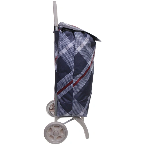 Тележка хозяйственная с сумкой (934030см, колеса 15см,грузоподъемность до 40 кг) синяя_3