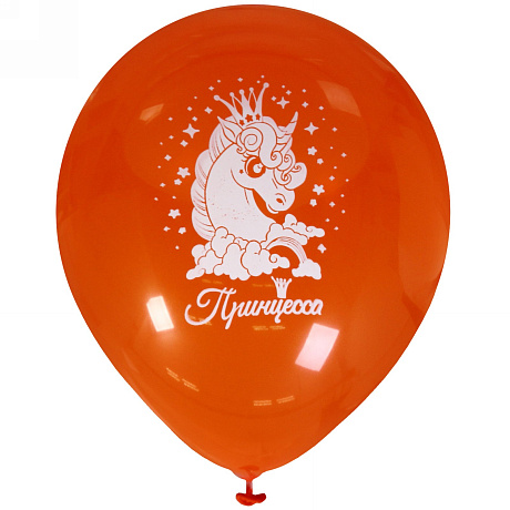 Воздушные шары  25 шт, 10"/25см "Принцесса Единорожка", (микс)