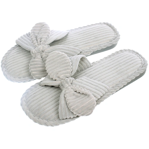 Тапочки женские домашние "COZY", цвет серо-голубой, р-р 38-39