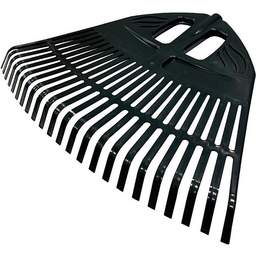 Грабли веерные пластмассовые 26 зубьев большие черные (580х340)
