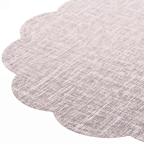 Салфетка плетеная 38см Natural, серая_4