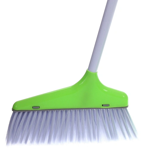 Набор для уборки, щетка для пола с совком зеленый_9