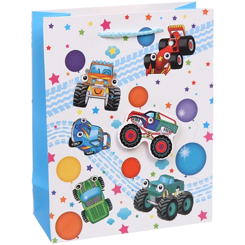 Пакет подарочный Машинки 18238 см, микс_19