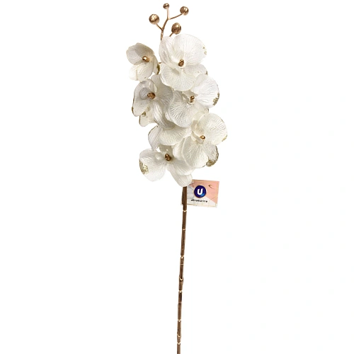 Искусственные цветы FLOWERS GLAMOUR 72см Орхидея белая_2