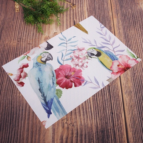 Салфетка на стол 4530см плетеная Попугаи_5