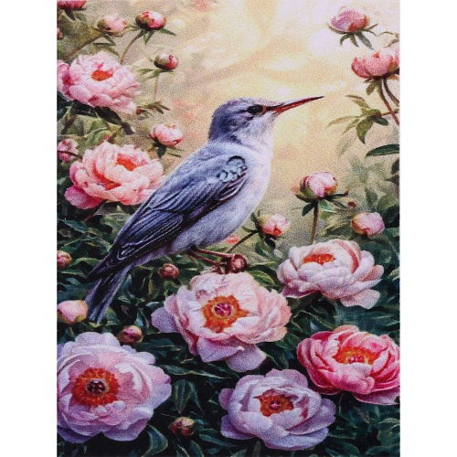 Алмазная мозаика в рулоне 3040см полная выкладка DIAMOND, Колибри_4