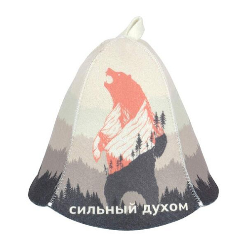Шапка для бани и сауны "Сильный духом" "Банные штучки"