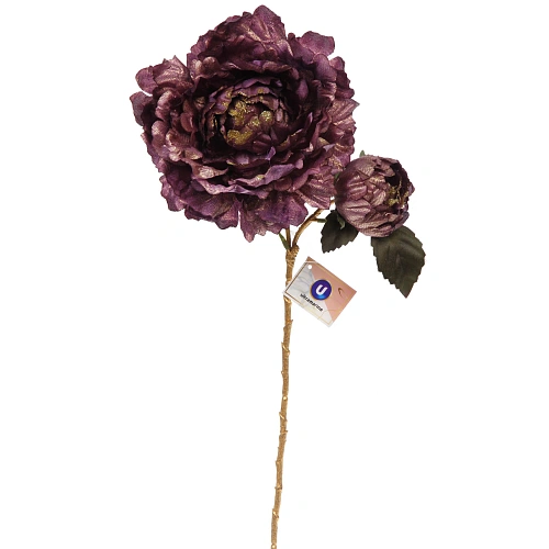 Искусственные цветы FLOWERS GLAMOUR 60см Пионы 2 цветка лиловые_2