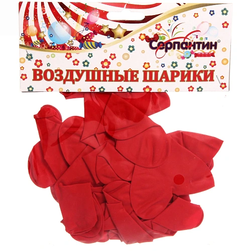 Воздушные шары 25 шт, 1025см Сердце (красный)_3