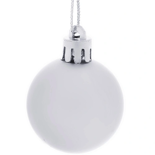 Новогодние шары 4 см (набор 24 шт) Микс фактур, серебро_15