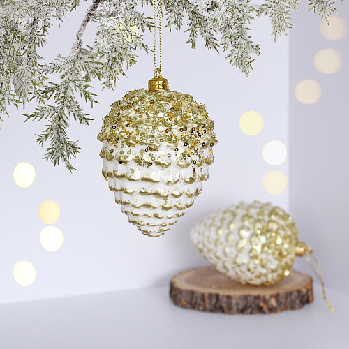 Ёлочные игрушки VERSAILLES "Персея" 11 см (набор 2 шт), Золото