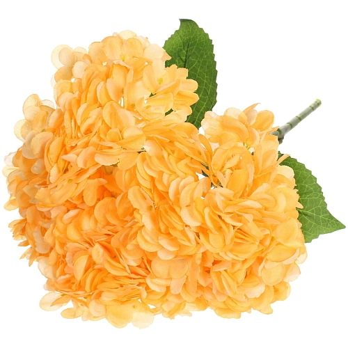 Искусственные цветы "Гортензия"  48см 5 цветков желтые