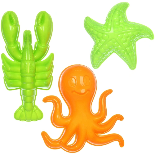 Набор для игры в песочнице Морские жители, 19169,5 см, 11 предметов_4