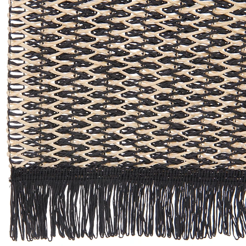 Салфетка на стол 3045см Бохо плетеная, черная _3
