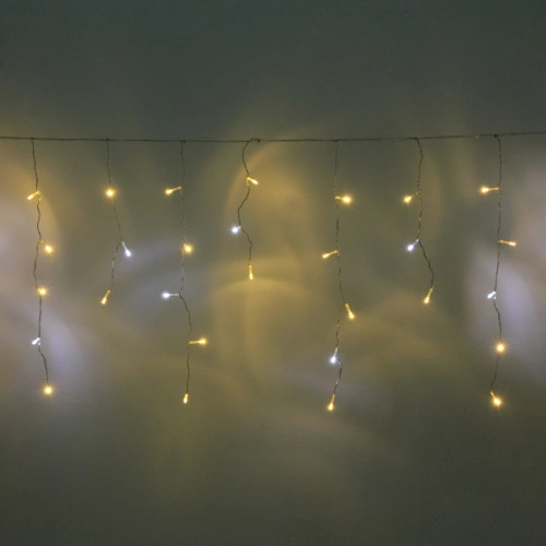 Гирлянда для дома БАХРОМА "Мерцание"ш3м*в30/50см 120ламп LED,прозрачн.провод, авторежим,IP-20, Теплый белый/Белое мерцание (возможность соединения)