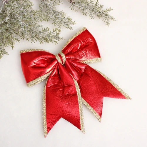 Бант на ёлку "Волшебная сказка" 19*22*8 см, Красный