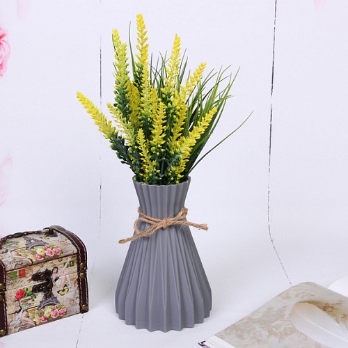 Ваза из пластика Селин 1217см цвет серый_3