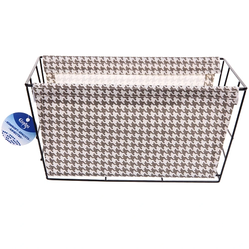 Корзинка для хранения металлическая ЭЛИНТ, цвет пастельно серый, 302015см (лейбл Селфи)_4