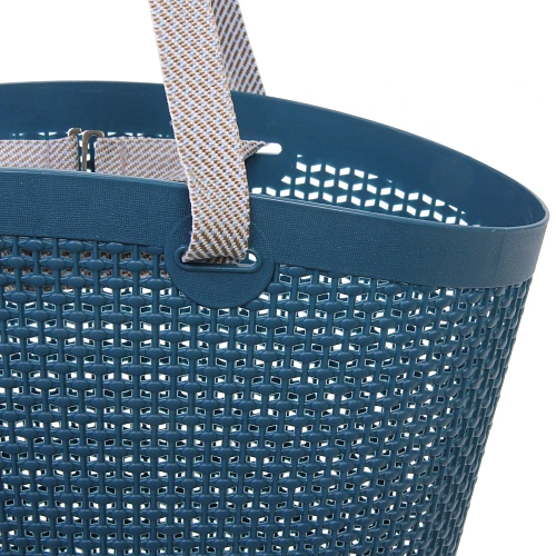 Корзинка для хранения с ручками ЛИБЕРТИ, цвет серо-голубой, 412128,5см (лейбл)_5