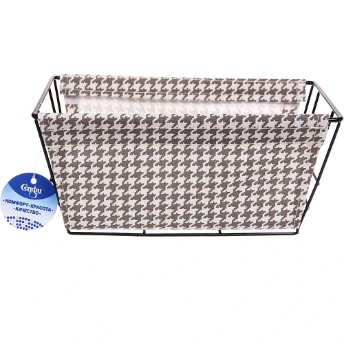 Корзинка для хранения металлическая ЭЛИНТ, цвет пастельно серый, 251512см (лейбл Селфи)_4