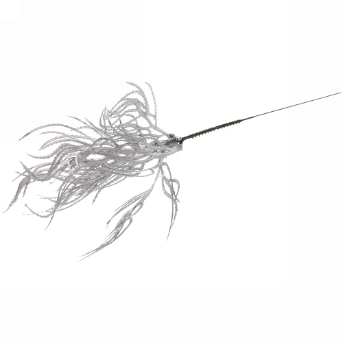 Ветка декоративная Лесная принцесса 23 см, Серебро_4