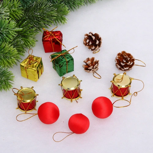 Набор украшений "Бой барабанов" 11*14 см  (набор 12 шт), микс