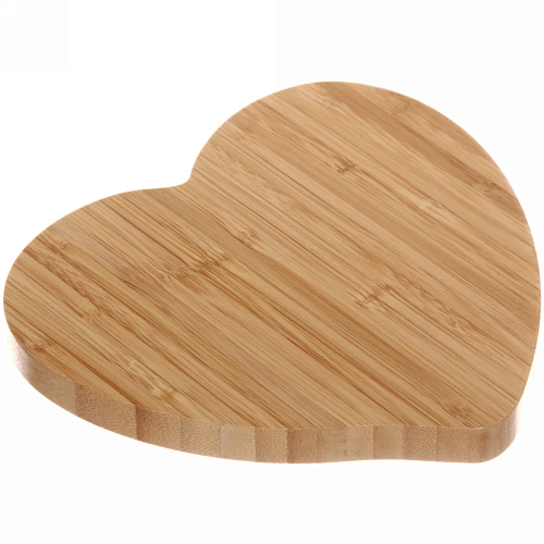 Поднос бамбуковый для подачи блюд SHEF 1819см Сердце_4