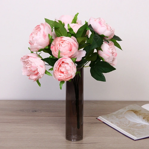 Ваза стеклянная "GREY GLASS" 6*25см, круглая