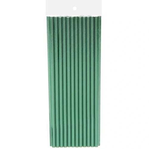 Трубочка для коктейля "Волшебство" 19,5 см d-6 мм (набор 25 шт), Зеленый