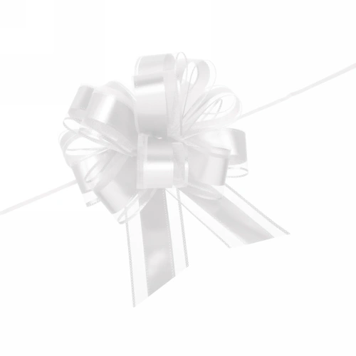 Бант для оформления подарка "Изыск" 5 см, d=17 см, Белый