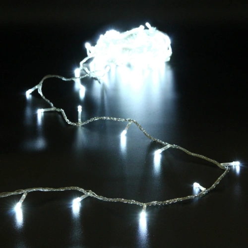 Гирлянда для дома 24м 280 ламп LED прозрач.пров.,8 реж, IP-20, Белый (возможность соединения)