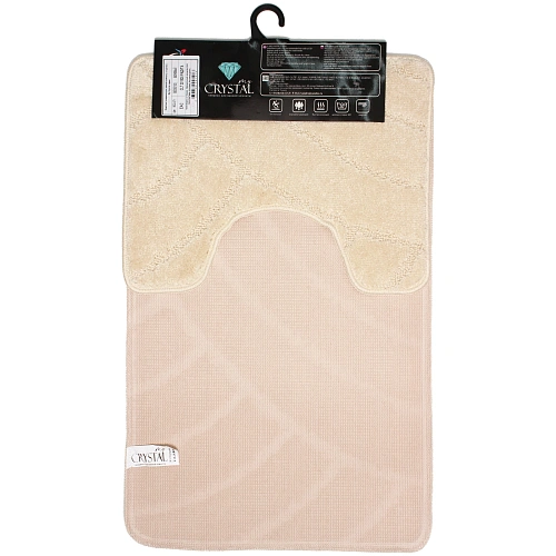 Комплект ковриков для ванной и туалета My Crystal серия Gold 5080 и 4050 бежевый МС 2-071 РАДУГА_6