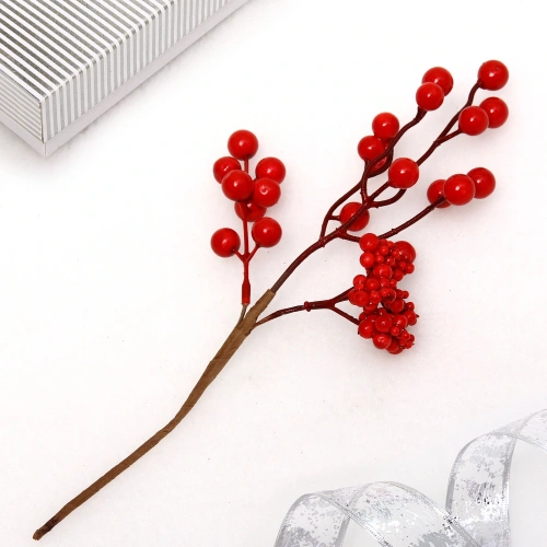 Ветка декоративная "Зимние краски" 25 см