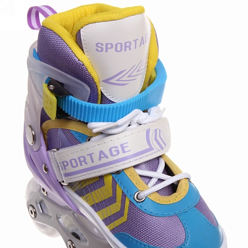 Коньки раздвижные, ледовые с роликовым блоком Sportage Flash R214 (pазмер 29-33)_29