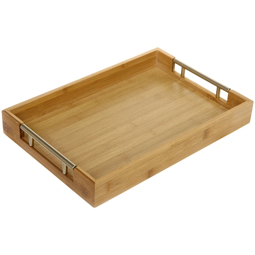 Поднос для завтрака "SHEF" 38*26*5см с пластиковыми ручками 