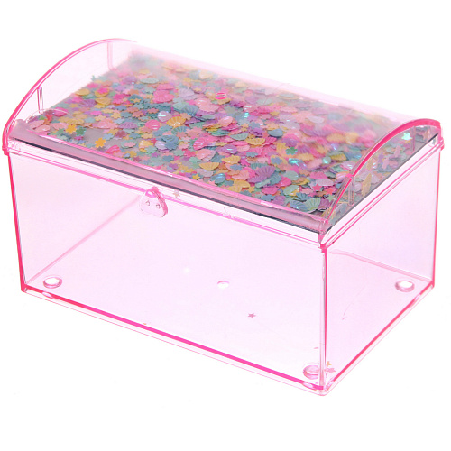 Шкатулка пластиковая с зеркалом KiKi HAUS, сундучок, цвет розовый, 145959см (в пакете)_4